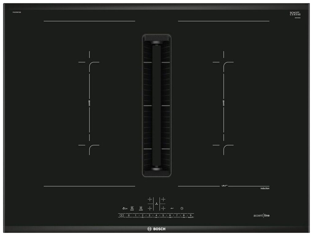 Встраиваемая варочная панель с интегрированной вытяжкой Bosch PVQ795F25E
