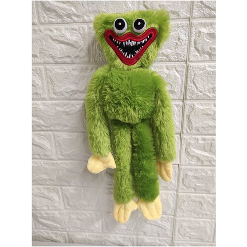 Huggy Wuggy зелёная мягкая игрушка. Игрушка из игры puppy playtime. Размер 30 см.