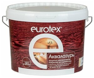 Для внутренних работ рогнеда EUROTEX аквалазурь защитно-декоративный акриловый лак для дерева, белый (0,9кг)