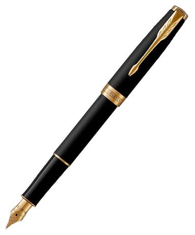 Parker Sonnet Core - Matte Black GT, перьевая ручка, F, BL