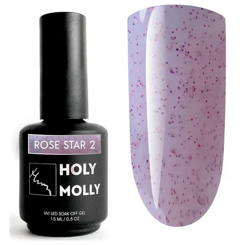 HOLY MOLLY Базовое покрытие Rose Star, 2, 15 мл holy molly базовое покрытие base gel 02 15 мл