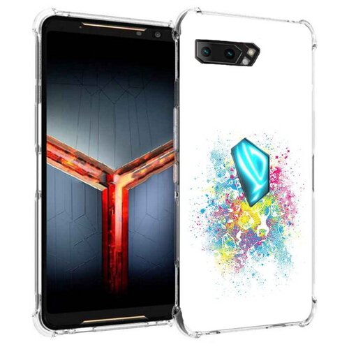 Чехол задняя-панель-накладка-бампер MyPads акварель абстракция для Asus ROG Phone 2 ZS660KL противоударный чехол задняя панель накладка бампер mypads абстракция думающий мужчина для asus rog phone 2 zs660kl противоударный