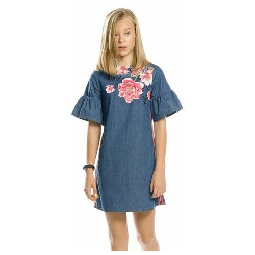 фото Платье для девочек, рост 122 см, цвет синий , 1 шт. pelican