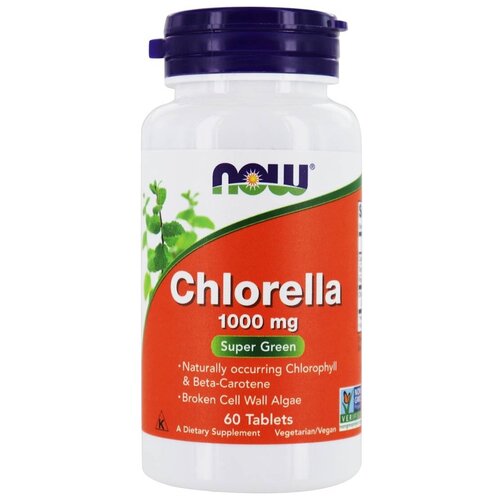 Хлорелла Нау Фудс (Chlorella Now Foods), 1000 мг, 60 таблеток