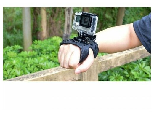 Крепление-перчатка на кисть с механизмом вращения 360 для экшен камер GoPro, DJI, размер L