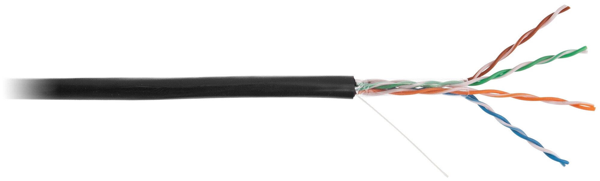 Витая пара EC-UU004-5E-PE-BK U/UTP 4 пары, Кат.5е, медный, внешний, черный, 305м