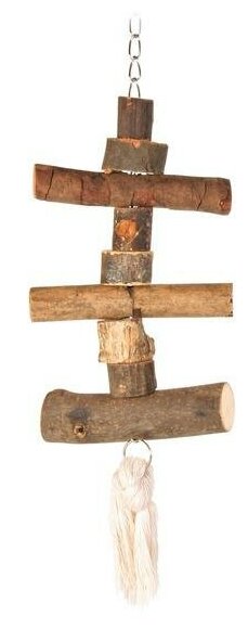 Trixie игрушка для попугая деревянная, на цепочке 40 см - фотография № 2