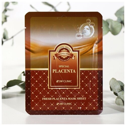 Тканевая маска для лица с экстрактом плаценты 3W CLINIC Fresh Placenta Mask Sheet, 23 г