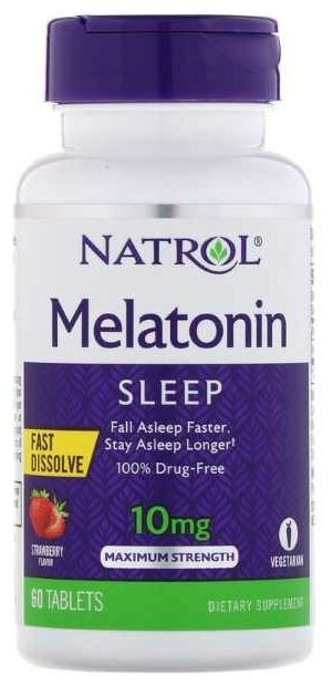 Natrol Melatonin Fast Dissolve 10 mg, 60 tablets