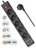 Сетевой фильтр Defender DFS 755 5,0 м, 5 розеток, 2xUSB 2.1A, чер...