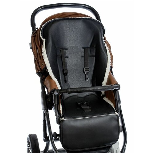 Кожаный меховой матрасик для детской коляски, зимний вкладыш в детскую коляску