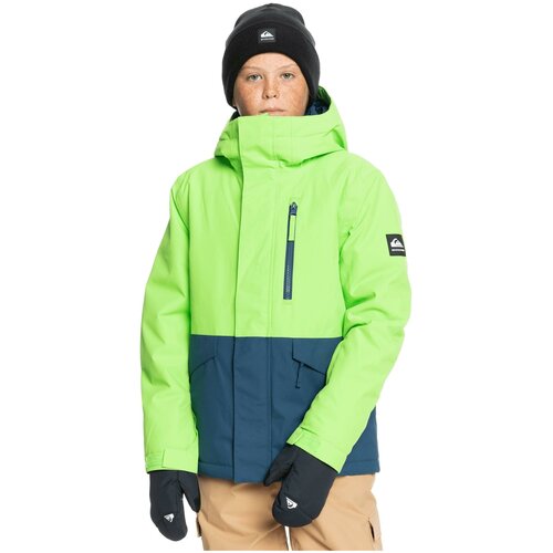 Куртка сноубордическая детская Quiksilver Mission S Yth B Snjt Insignia Blue (Возраст:16) цвет зеленый/синий