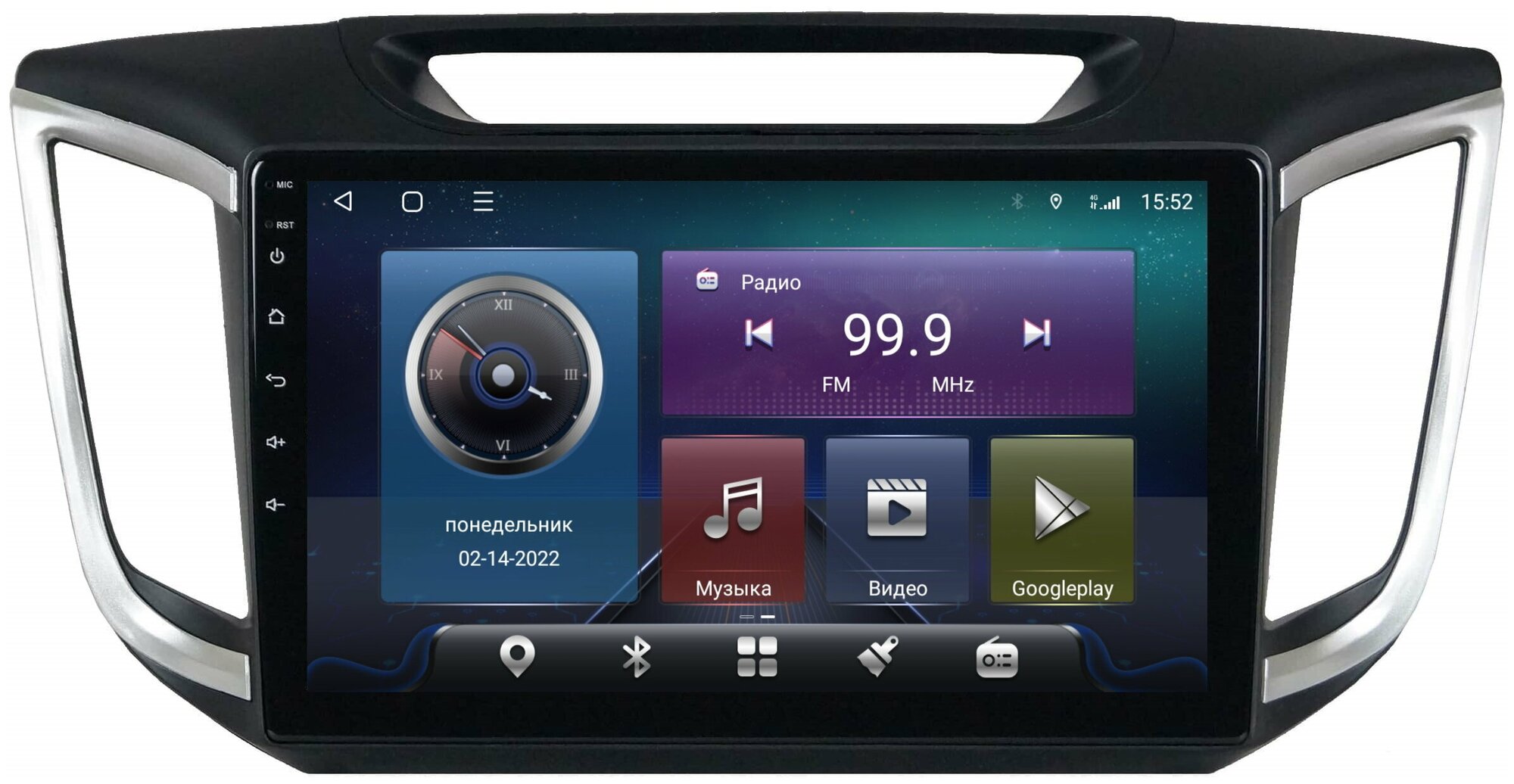 Магнитола CRS-300 Хендай Крета Hyundai Creta - Android 12 - Процессор 8 ядерный - Память 6+128Gb - Carplay - DSP 36 полос - 4G(Sim)