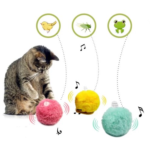 Мягкая игрушка для кошек, игрушка для кошек с кошачьей мятой, интерактивная игрушка для кошек со звуком (птичка)