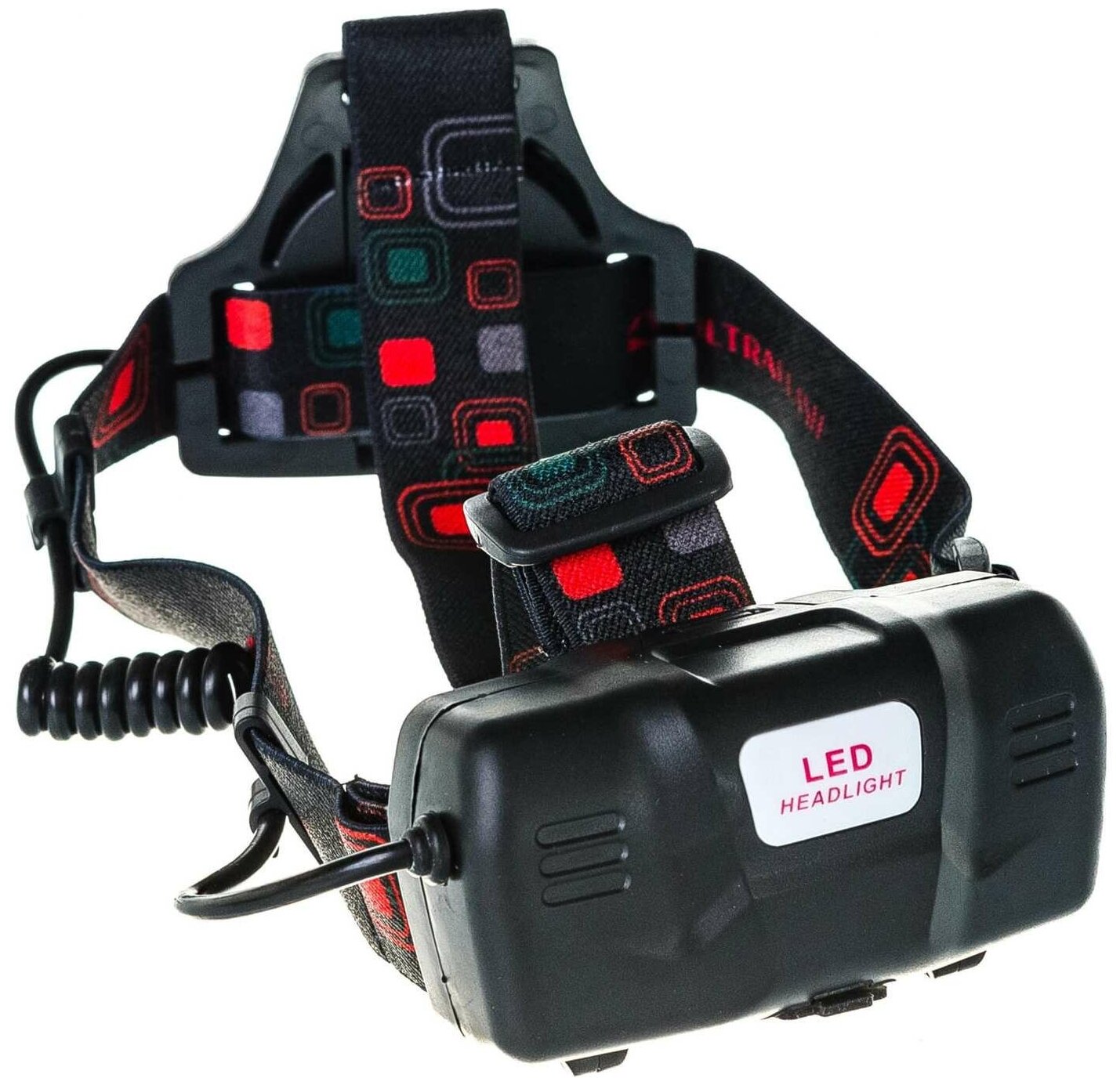 Ultraflash E1336 (фонарь налоб акк 3,7В, черный, 1LED, 4 Ватт, фокус, 2 ак 4 реж, сенсор, бокс), цена за 1 шт.