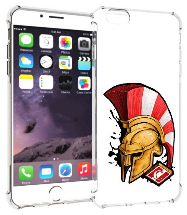 Чехол задняя-панель-накладка-бампер MyPads ФК спартак шлем для iPhone 6 plus/ 6S plus 5.5 (Айфон 6/6С+ плюс) противоударный