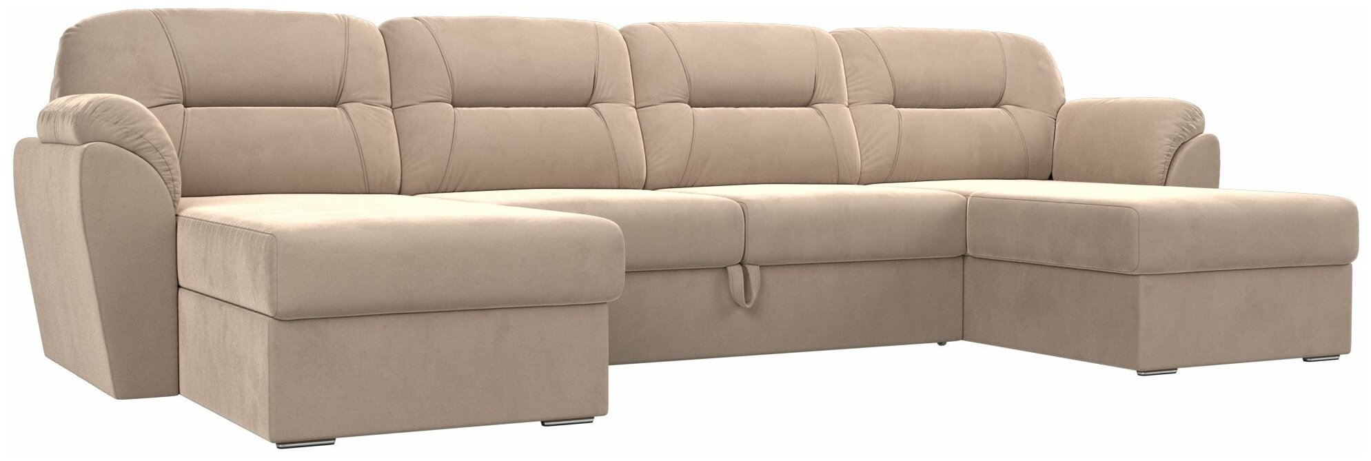 П-образный диван Бостон, Велюр, Модель 100545