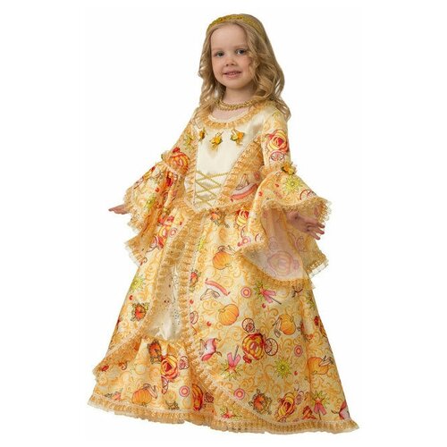 Платье карнавальное Золушка (платье, подъюбник, диадема), размер 122
