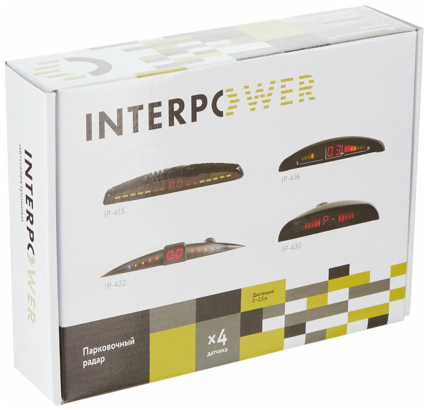 Парковочный датчик INTERPOWER IP-415(4 датчика) black - фото №9