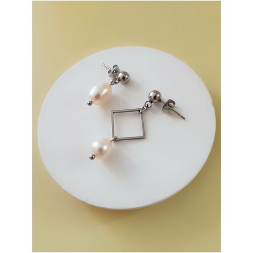 Серьги Академия Важности, жемчуг культивированный, серебряный