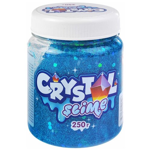 Игрушка Crystal slime, голубой, 250г слайм космический песок crystal slime голубой 250 г