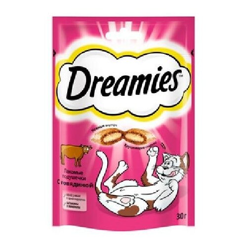 Dreamies Лакомые подушечки для кошек с говядиной 7551 0,03 кг 22967 (2 шт)