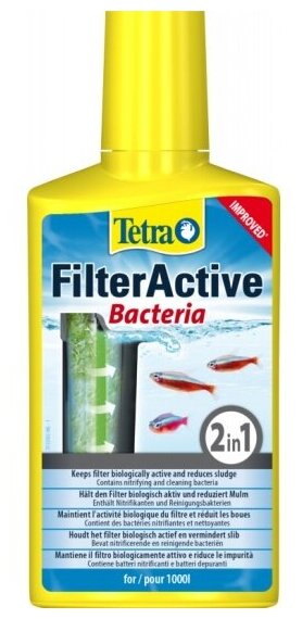 Средство для поддержания биологической активности в аквариуме Tetra FilterActive Bacteria 250мл.