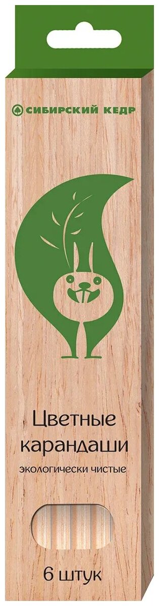 Карандаши 06 цветов  Сибирский Кедр  ECO 