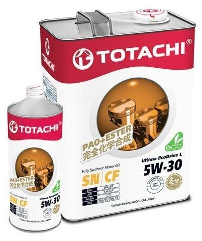 Масло моторное TOTACHI Ultima EcoDrive L SN CF 5W-30 Акция 4+1л