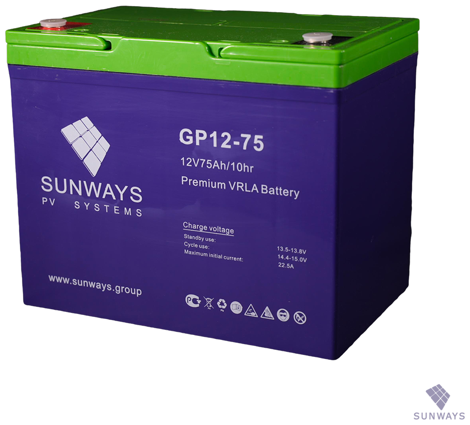 Аккумуляторная батарея SUNWAYS GP 12-75