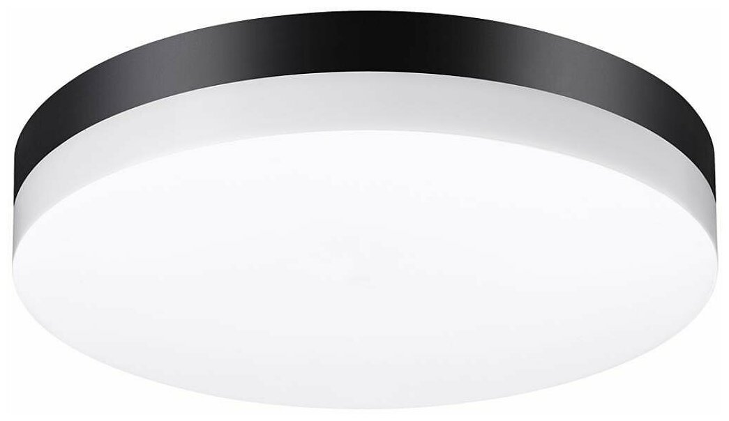 Светильник потолочный Novotech Opal 358886, LED, 30Вт, кол-во ламп:1шт, Черный