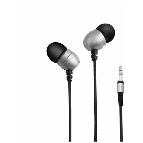 Вакуумные наушники AWEI Stereo Music Earphones ES-Q8, серебристые проводные наушники adidas stereo earphones