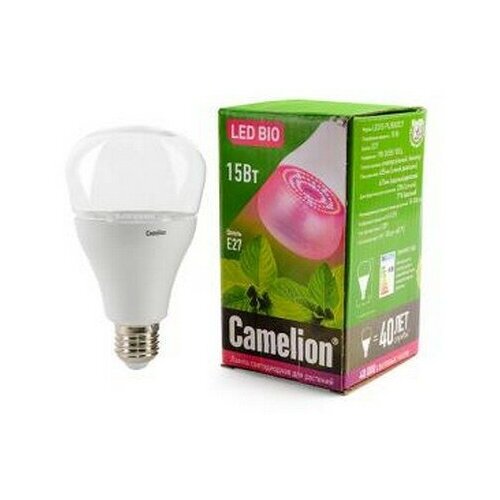 Светильник для растений Camelion BIO LED15-PL E27 15Вт