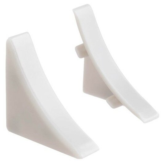 фото Торцевая пара к плинтусу для столешницы "Идеал" цвет Светло-серый