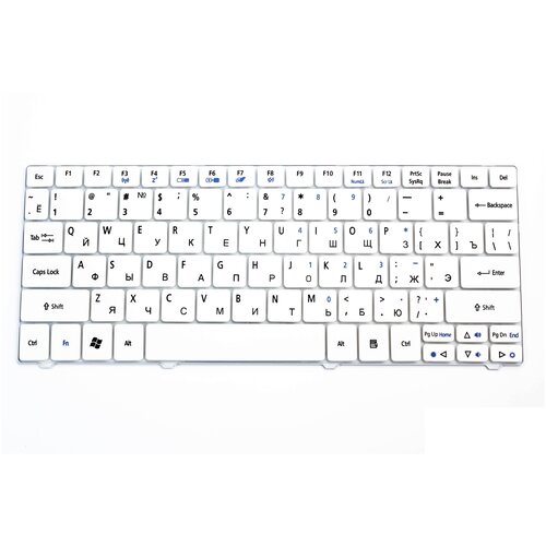 Клавиатура для ноутбука Acer Aspire One 751H Белая Pn ZA3 ZA5 NSK-AQ00R NSK-AQ10R 1848₽