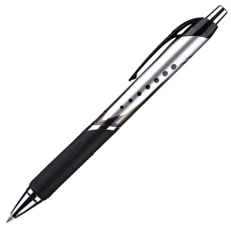 Ручка гелевая Attache Selection Galaxy, черный корпус, цвет чернил-черный