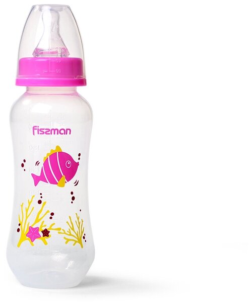 Fissman Бутылочка пластиковая 240 мл 687868796880, с рождения, розовый