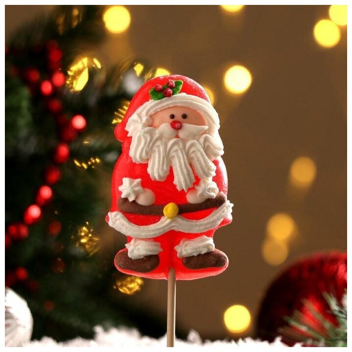 Карамель леденцовая на сахаре "Дед Мороз 3D", ассорти, 45 г - фотография № 1