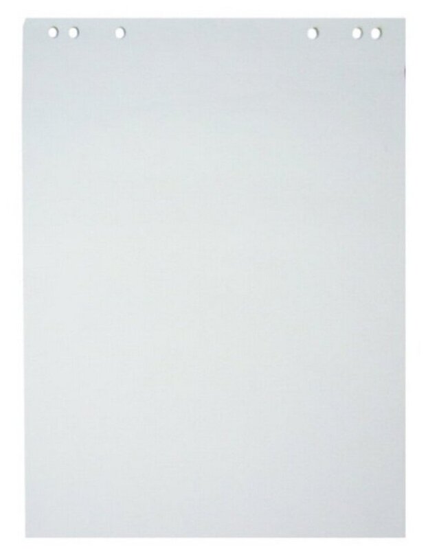 Блок бумаги для флипчартов Attache белый, 67,5*98 см, 50 листов, 5 блоков в упаковке (493372)