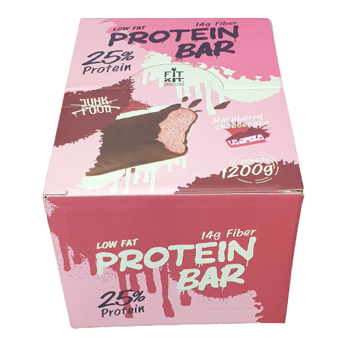 Fit Kit, Protein BAR, упаковка 20шт по 60г (Клубничный трайфл) протеиновый батончик fit kit protein bar strawberry trifle клубничный трайфл 20 штук по 60 гр фит кит