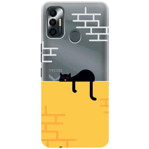 Силиконовый чехол на Tecno Spark 7 / Техно Спарк 7 с 3D принтом Lazy Cat прозрачный силиконовый чехол на tecno spark 10 техно спарк 10 с 3d принтом lazy cat прозрачный