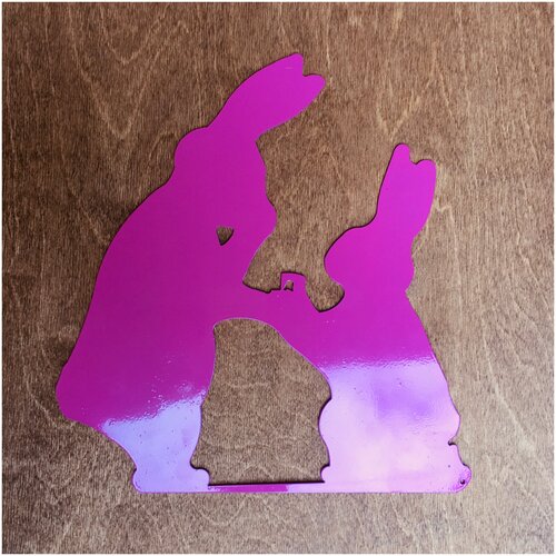 Металлическое панно на стену зайки