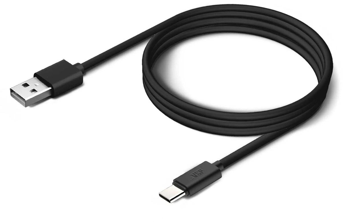 Кабель Borasco USB to USB Type-C Cable 1m 2A, черный