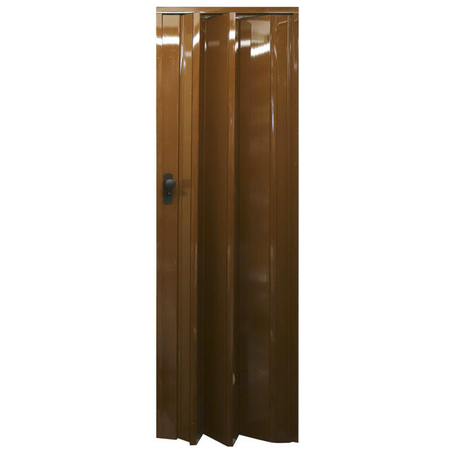 фото Дверь складная пвх l09 2030х860х12мм жёсткое соединение ясень тёмный