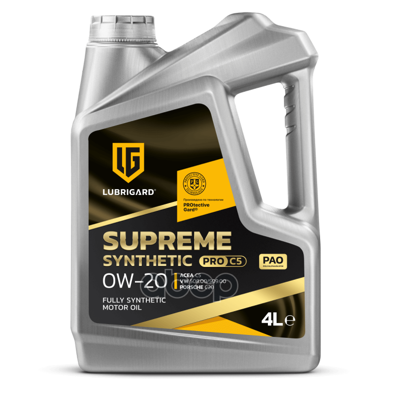 LUBRIGARD Масло моторное LUBRIGARD SUPREME SYNTHETIC PRO C5 0W-20 ACEA C5, MB 229.71, MB 229.72, Porsche C20,