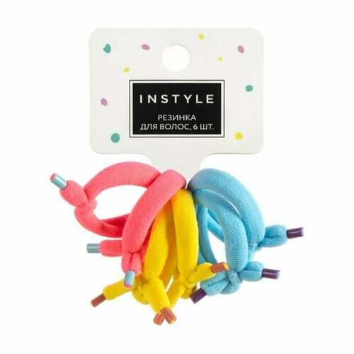 Резинка для волос, для девочек женские, набор резинок для волос, INSTYLE, 6 шт, в ассортименте