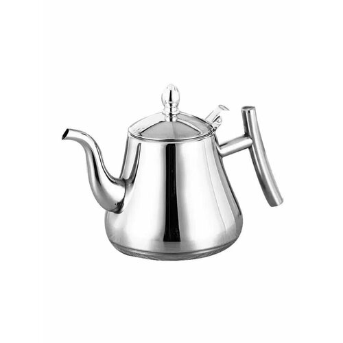 Чайник заварочный URM 1000мл металлический с ситечком из нержавеющей стали