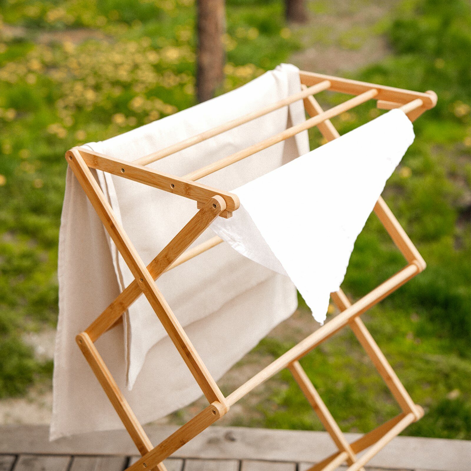 Сушилка для белья SL Home «Альберо» напольная складная бамбук 635×365×1065 см