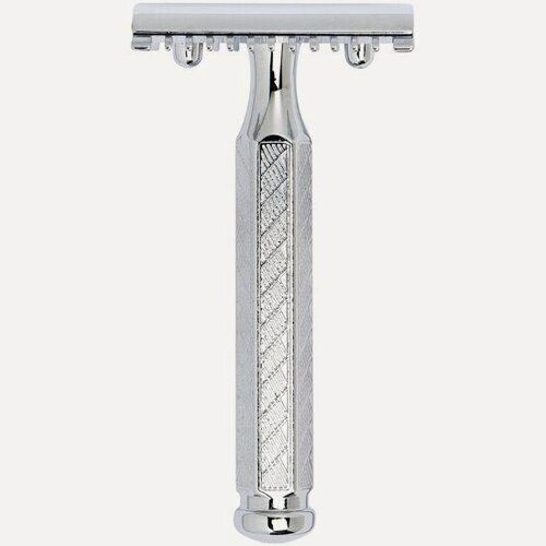 Изображение товара Станок Т- образный Merkur с зубчатым гребнем, короткая ручка, хром.