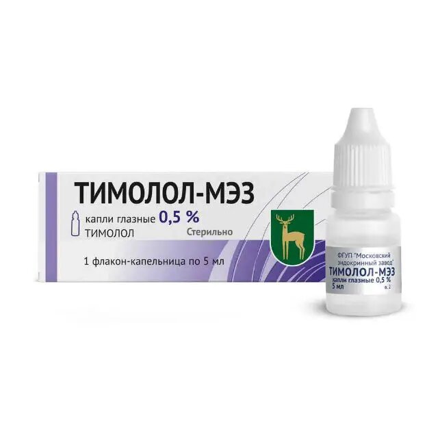 Тимолол-МЭЗ капли глазные 05 % 5 мл фл-кап 1 шт
